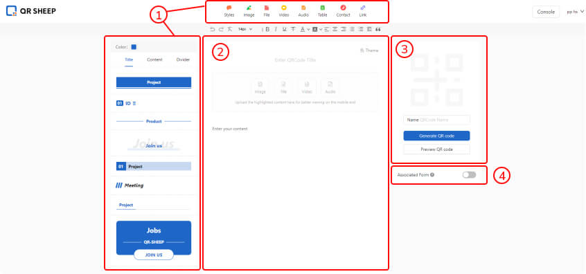 qrsheep landingpage Section introduction