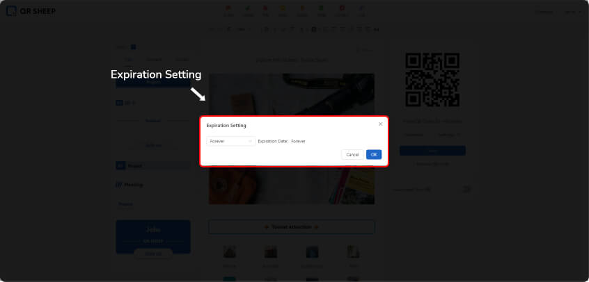 qrsheep QR code settings 3