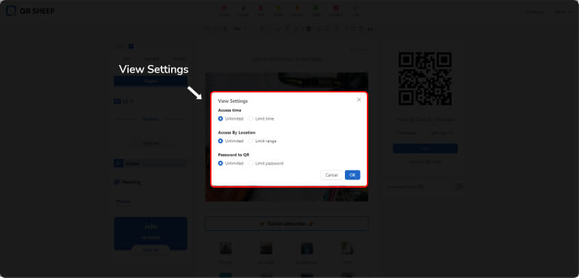 qrsheep QR code settings 4